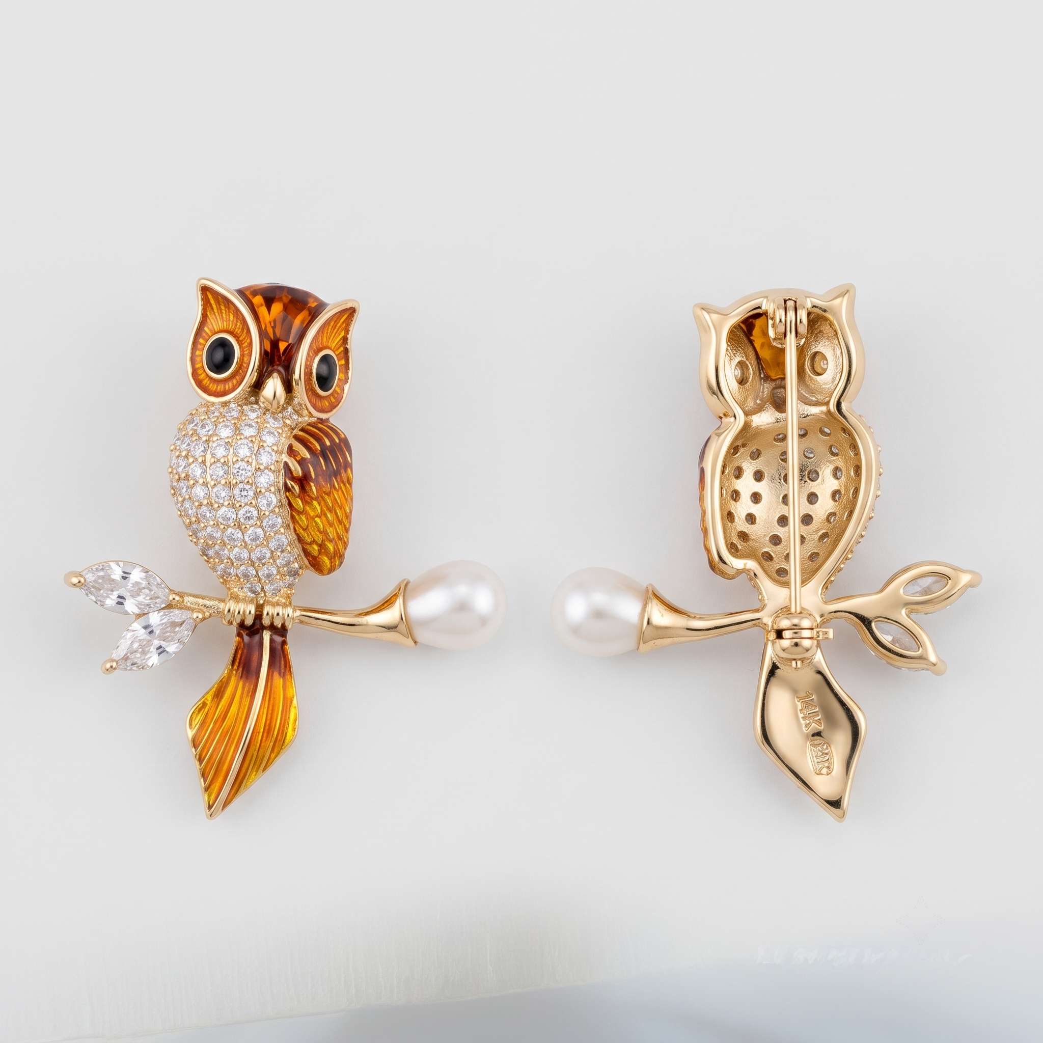 Owl Spark Brooch