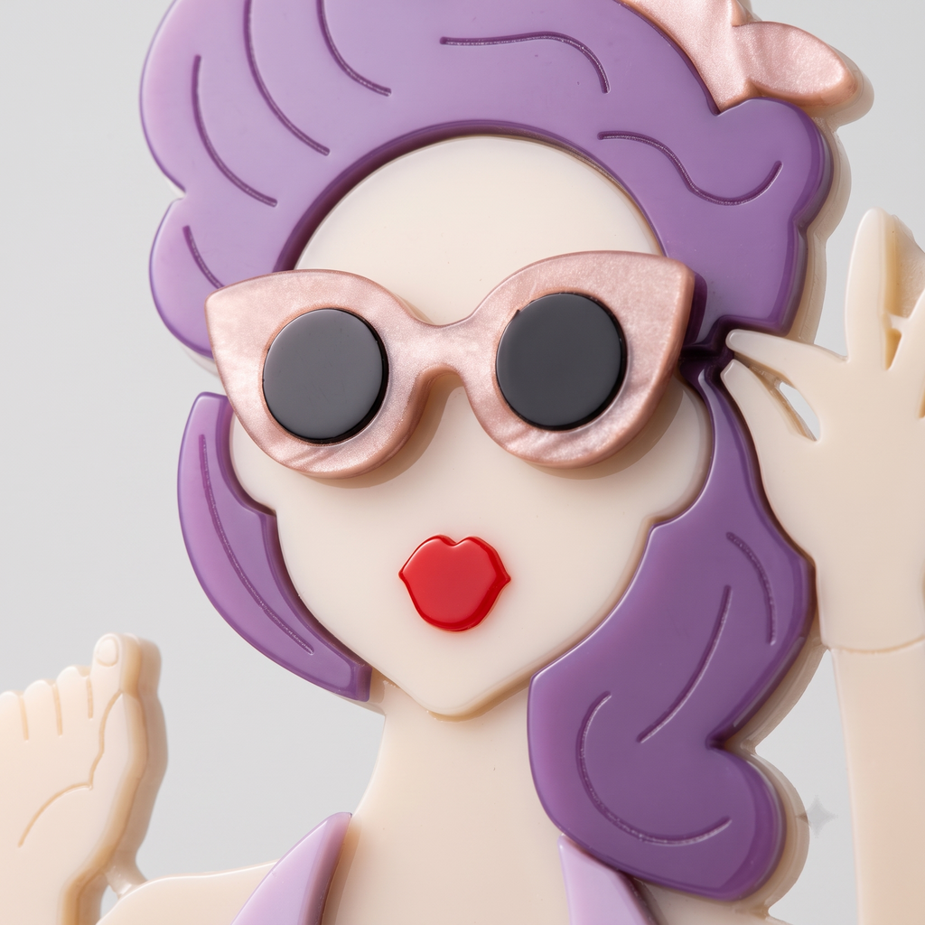 Lilac Lady Brooch