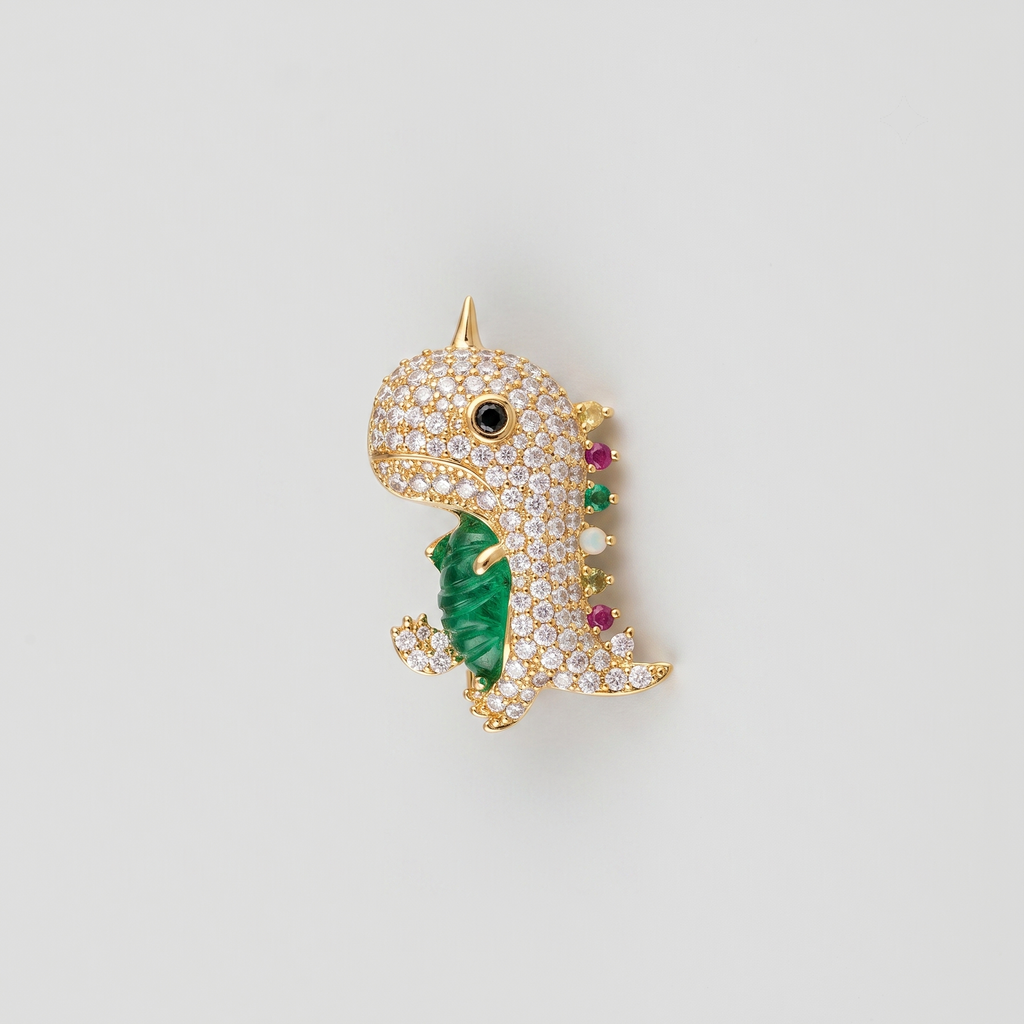 Dino Wink Brooch