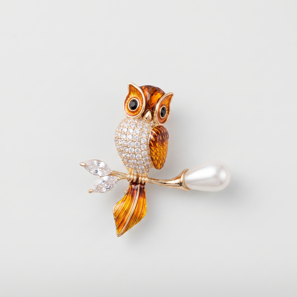 Owl Spark Brooch