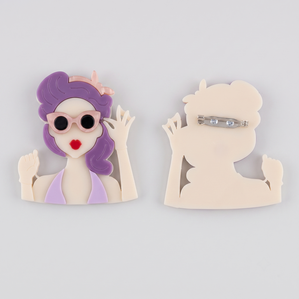 Lilac Lady Brooch