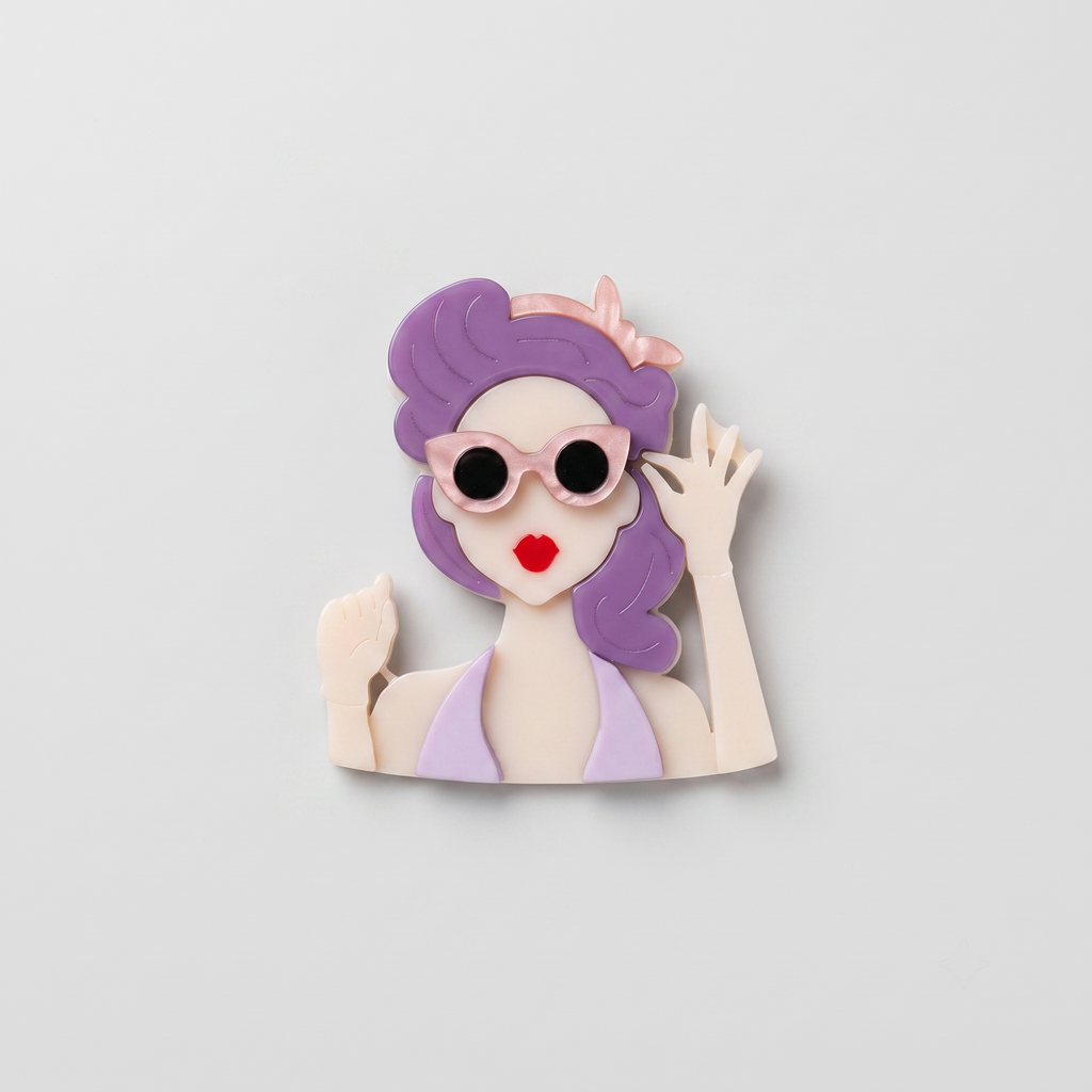 Lilac Lady Brooch
