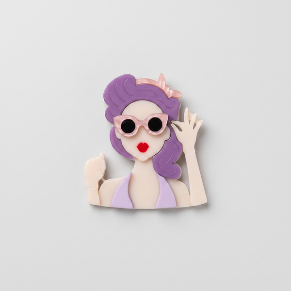 Lilac Lady Brooch