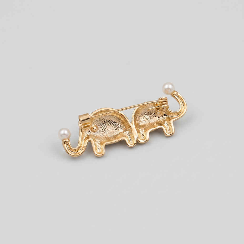 Golden Duo Brooch