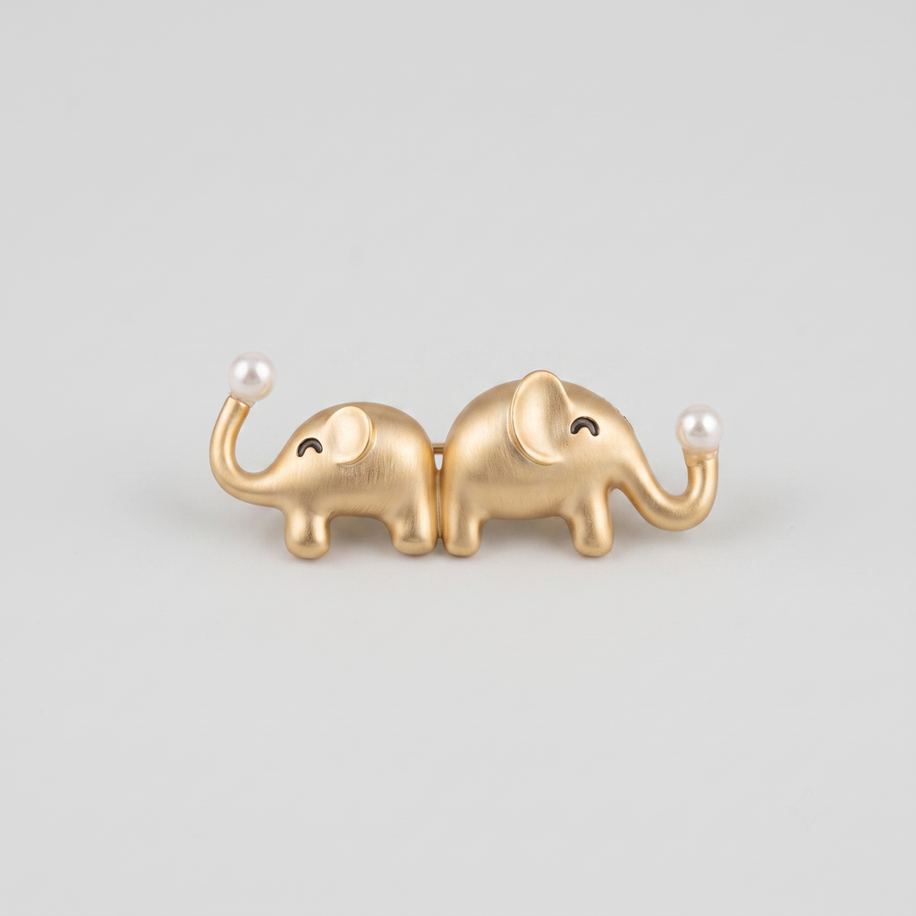 Golden Duo Brooch